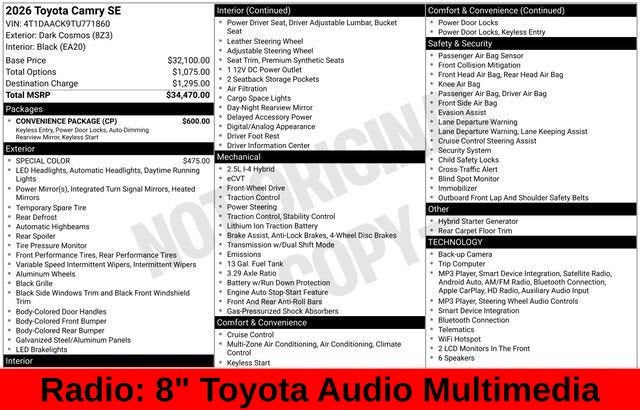 2026 Toyota Camry SE
