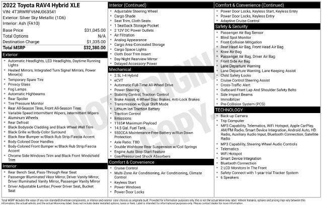 2022 Toyota RAV4 Hybrid XLE