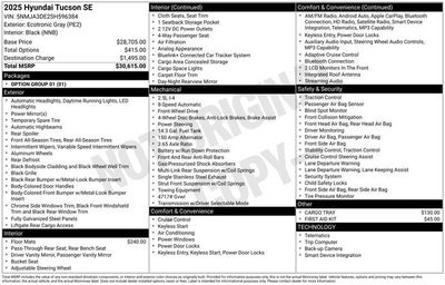 2025 Hyundai Tucson SE