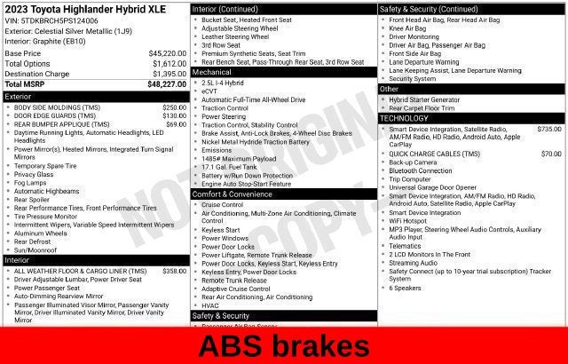 2023 Toyota Highlander Hybrid XLE