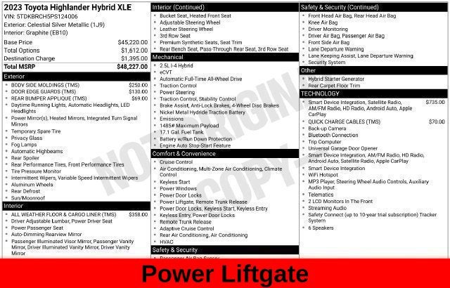 2023 Toyota Highlander Hybrid XLE