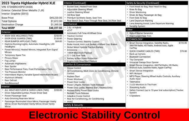 2023 Toyota Highlander Hybrid XLE