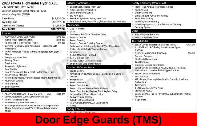 2023 Toyota Highlander Hybrid XLE