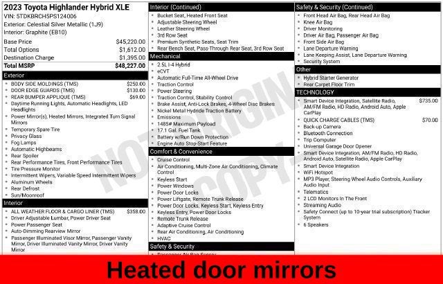 2023 Toyota Highlander Hybrid XLE