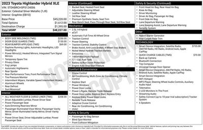 2023 Toyota Highlander Hybrid XLE