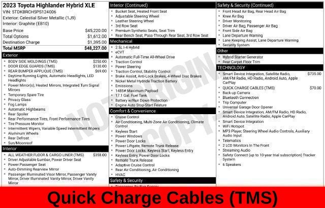 2023 Toyota Highlander Hybrid XLE