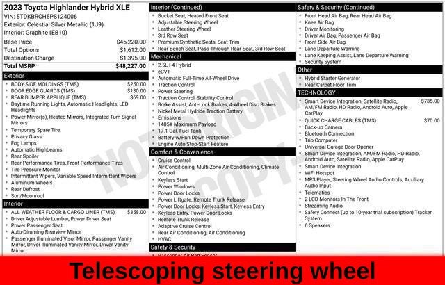 2023 Toyota Highlander Hybrid XLE