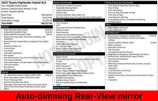 2023 Toyota Highlander Hybrid XLE