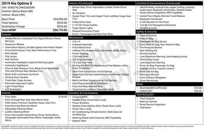 2019 Kia Optima S
