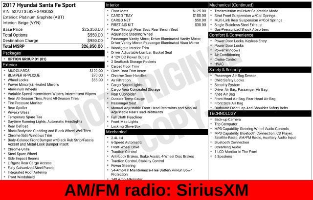 2017 Hyundai Santa Fe Sport 2.4 Base