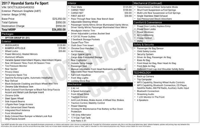 2017 Hyundai Santa Fe Sport 2.4 Base