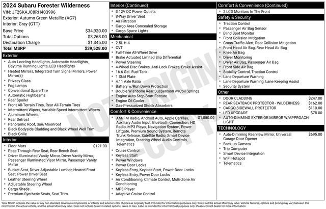2024 Subaru Forester Wilderness